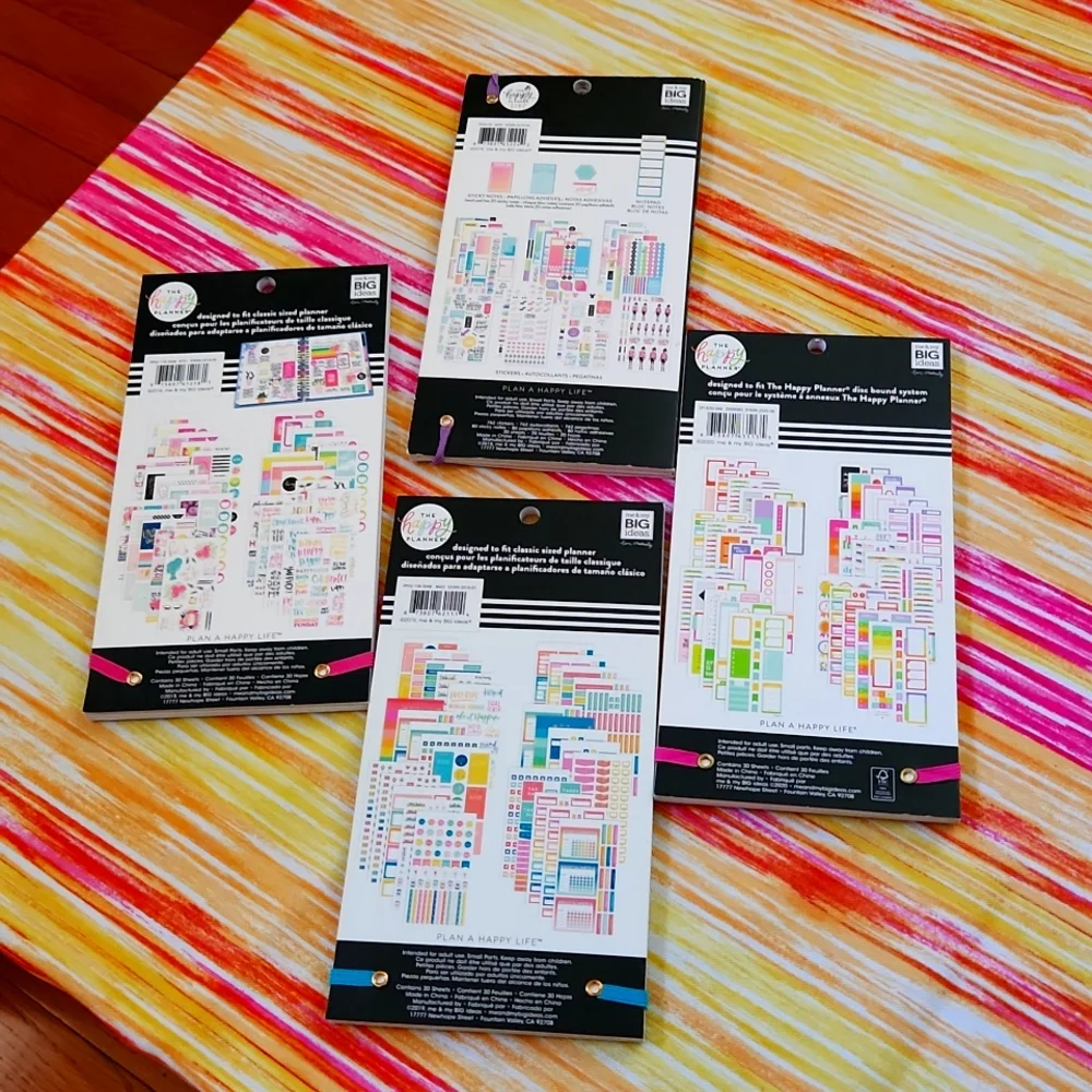 Happy Planner stickers -4 BRAND NEW